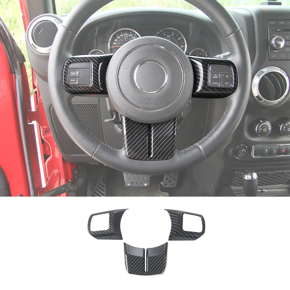For Jeep Wrangler JK 11-18 & Patriot Compass11-16 & Grand Cherokee11-13 Steering Wheel Covers Panel Trim