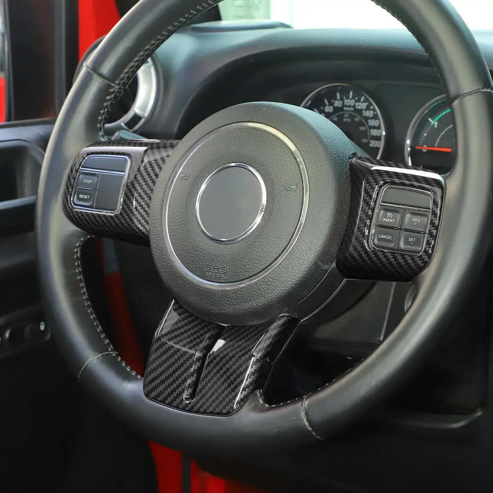 For Jeep Wrangler JK 11-18 & Patriot Compass11-16 & Grand Cherokee11-13 Steering Wheel Covers Panel Trim