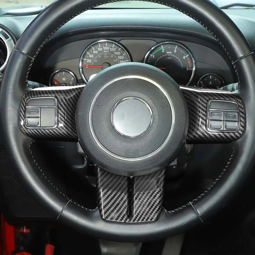 For Jeep Wrangler JK 11-18 & Patriot Compass11-16 & Grand Cherokee11-13 Steering Wheel Covers Panel Trim