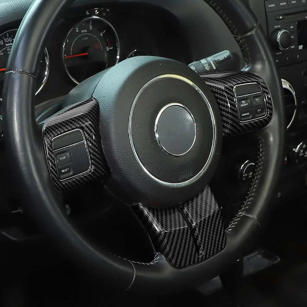 For Jeep Wrangler JK 11-18 & Patriot Compass11-16 & Grand Cherokee11-13 Steering Wheel Covers Panel Trim