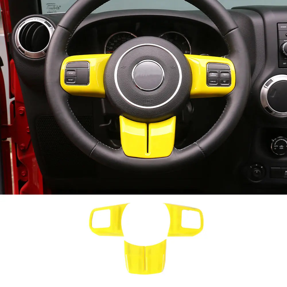 For Jeep Wrangler JK 11-18 & Patriot Compass11-16 & Grand Cherokee11-13 Steering Wheel Covers Panel Trim