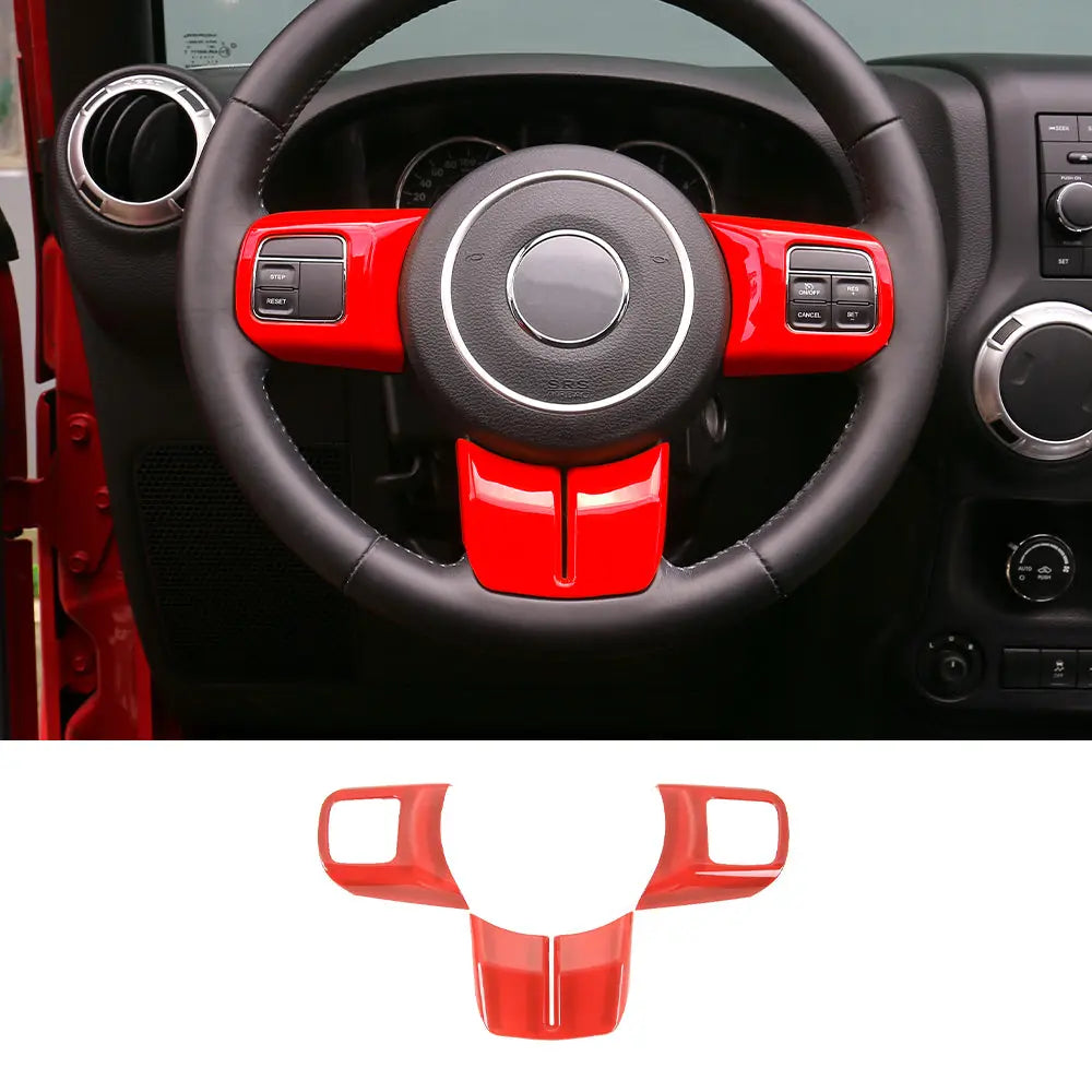For Jeep Wrangler JK 11-18 & Patriot Compass11-16 & Grand Cherokee11-13 Steering Wheel Covers Panel Trim