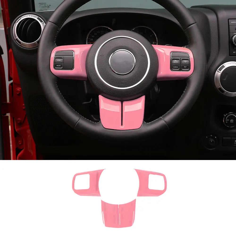 For Jeep Wrangler JK 11-18 & Patriot Compass11-16 & Grand Cherokee11-13 Steering Wheel Covers Panel Trim
