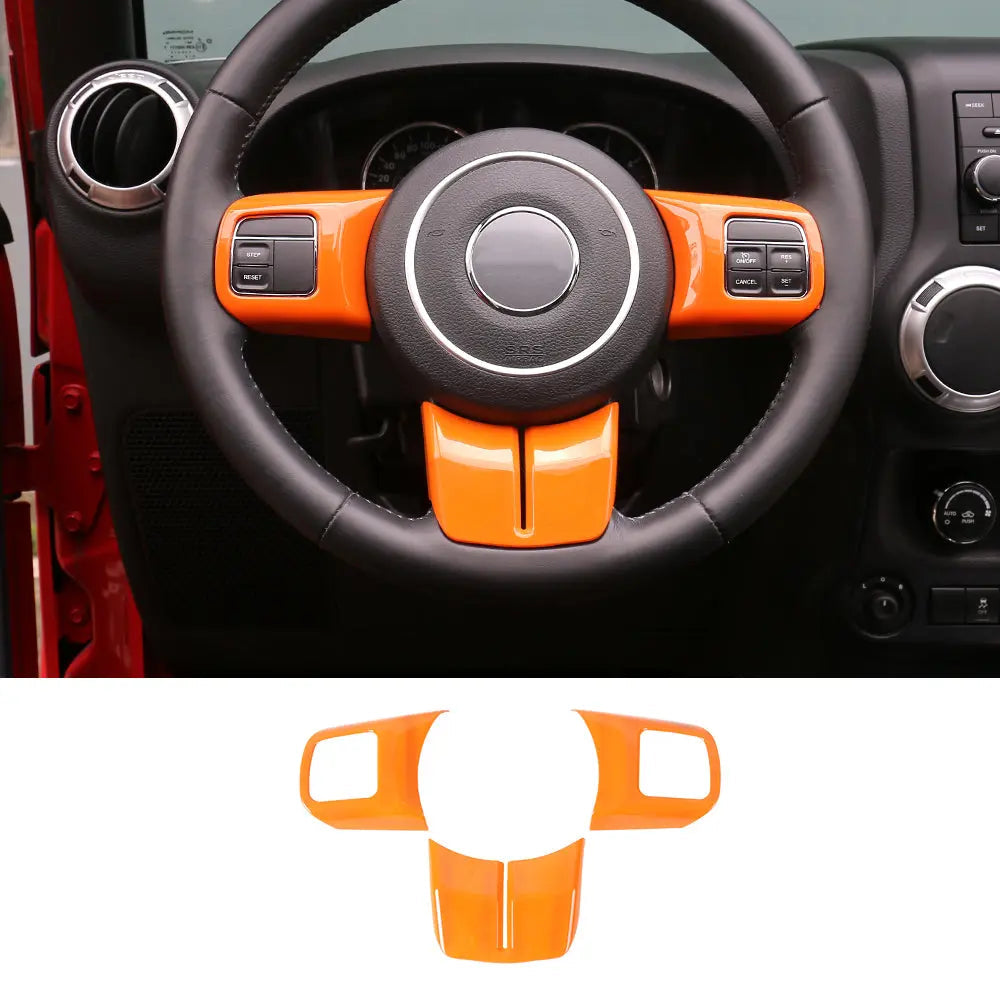 For Jeep Wrangler JK 11-18 & Patriot Compass11-16 & Grand Cherokee11-13 Steering Wheel Covers Panel Trim
