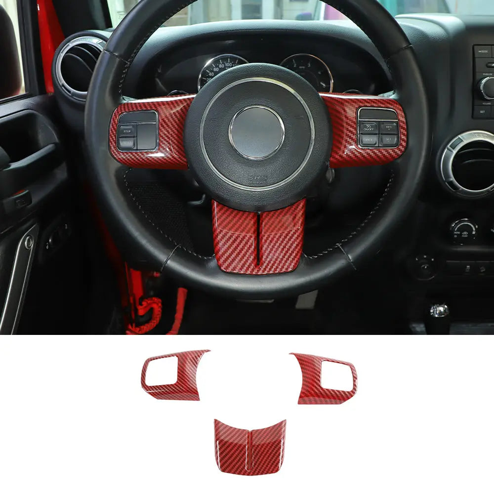 For Jeep Wrangler JK 11-18 & Patriot Compass11-16 & Grand Cherokee11-13 Steering Wheel Covers Panel Trim