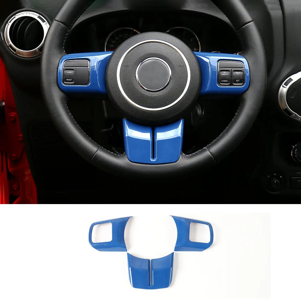 For Jeep Wrangler JK 11-18 & Patriot Compass11-16 & Grand Cherokee11-13 Steering Wheel Covers Panel Trim