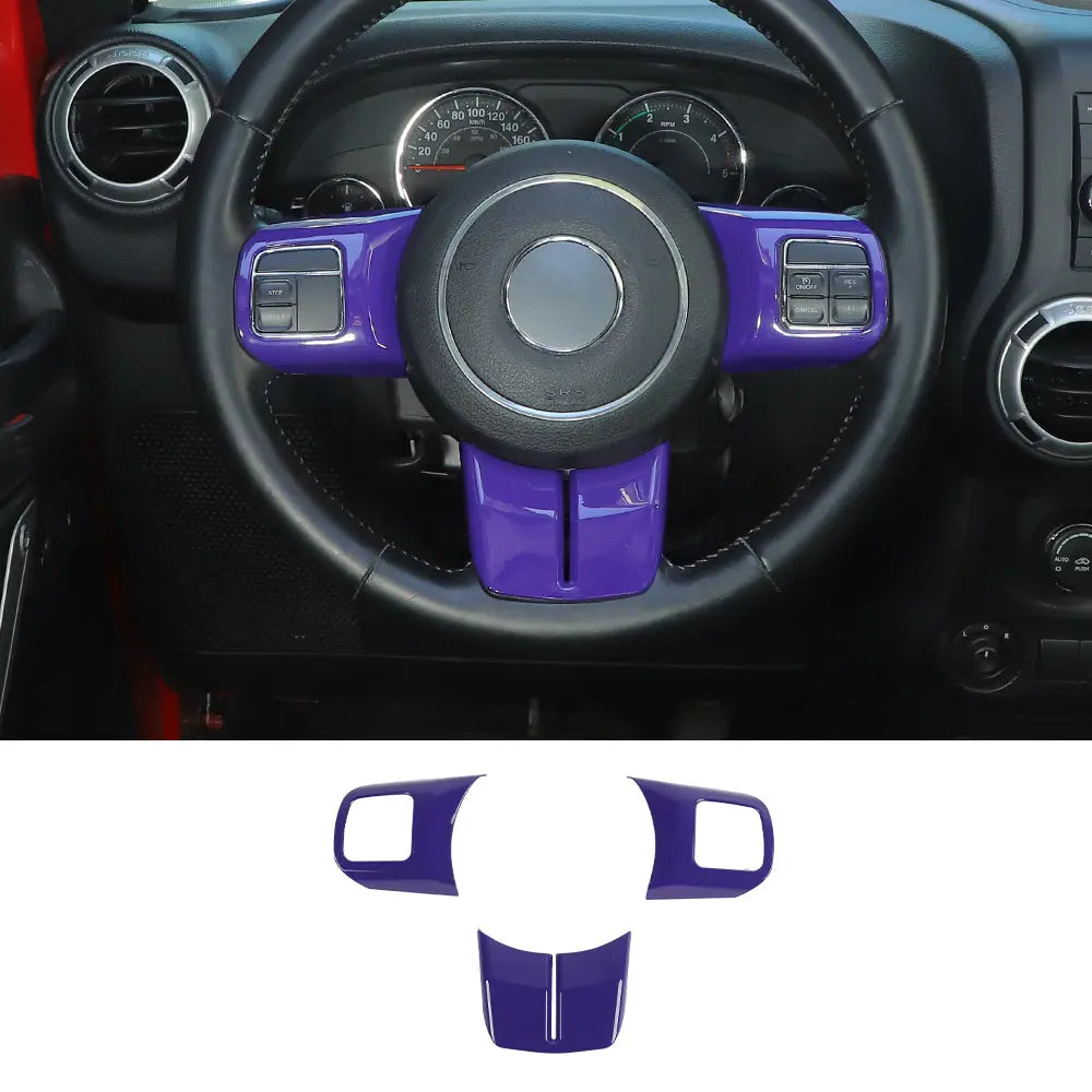 For Jeep Wrangler JK 11-18 & Patriot Compass11-16 & Grand Cherokee11-13 Steering Wheel Covers Panel Trim