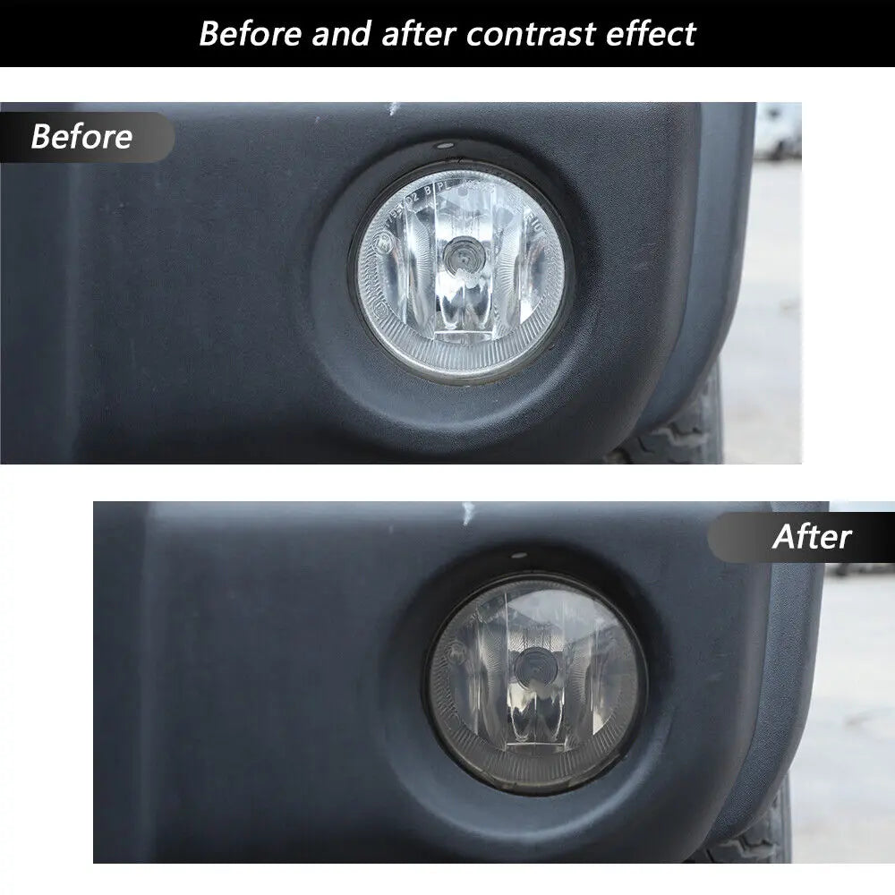 For Jeep Wrangler JK 2007-18 /Compass 08-10 /Patriot 11-16 Smoked Front Fog Lamp Light Cover Trim Blackened