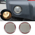 For Jeep Wrangler JK 2007-18 /Compass 08-10 /Patriot 11-16 Smoked Front Fog Lamp Light Cover Trim Blackened