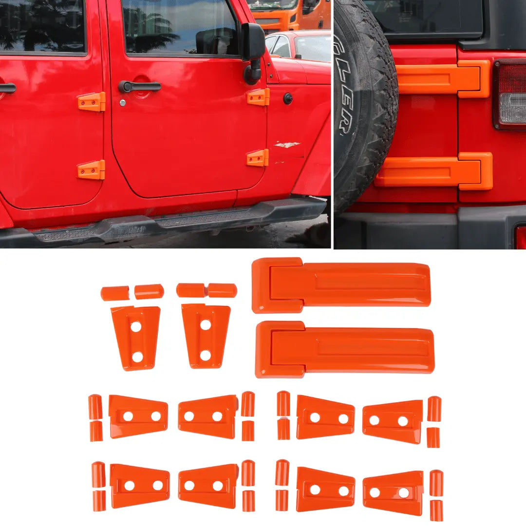 For 2007-2018 Jeep Wrangler JK 4-Dr 12 PCS Door/Hood/Tailgate Hinge Cover Trim Kit