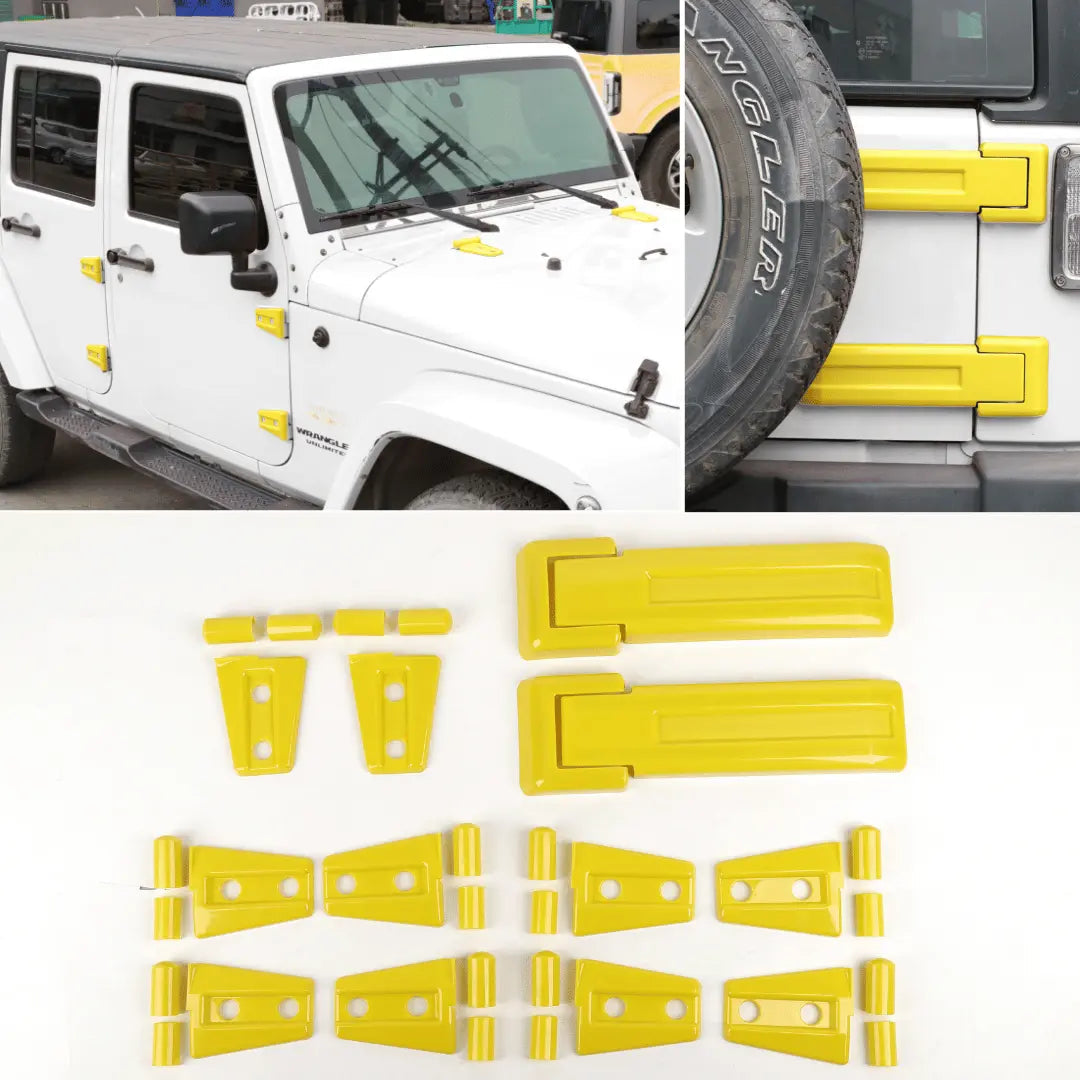 For 2007-2018 Jeep Wrangler JK 4-Dr 12 PCS Door/Hood/Tailgate Hinge Cover Trim Kit