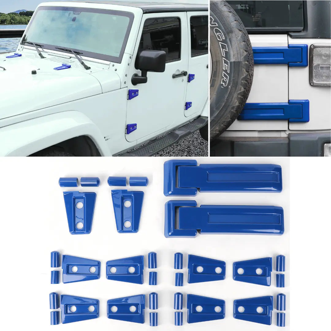 For 2007-2018 Jeep Wrangler JK 4-Dr 12 PCS Door/Hood/Tailgate Hinge Cover Trim Kit