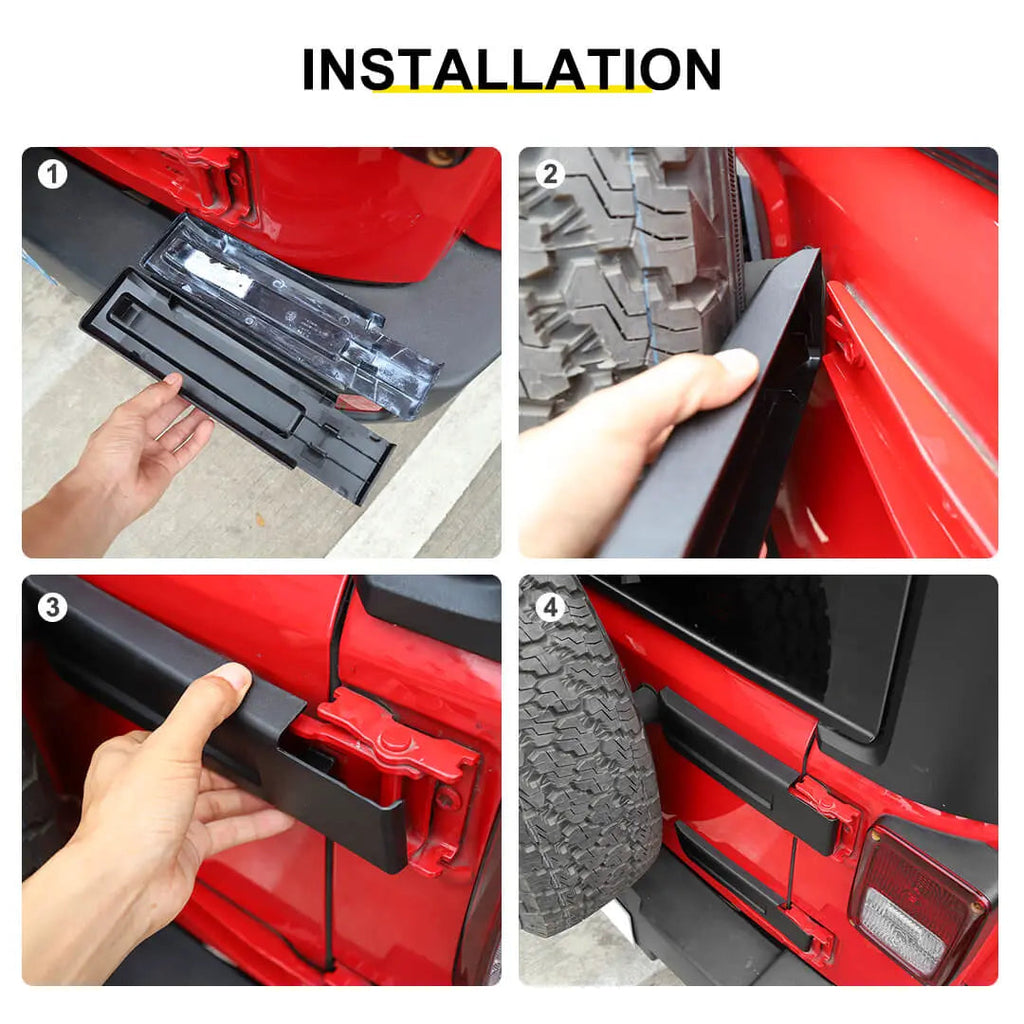 For Jeep Wrangler JK 2007-2018 Exterior Rear Tailgate Hinge Cover Trim Original Vehicle Accessories