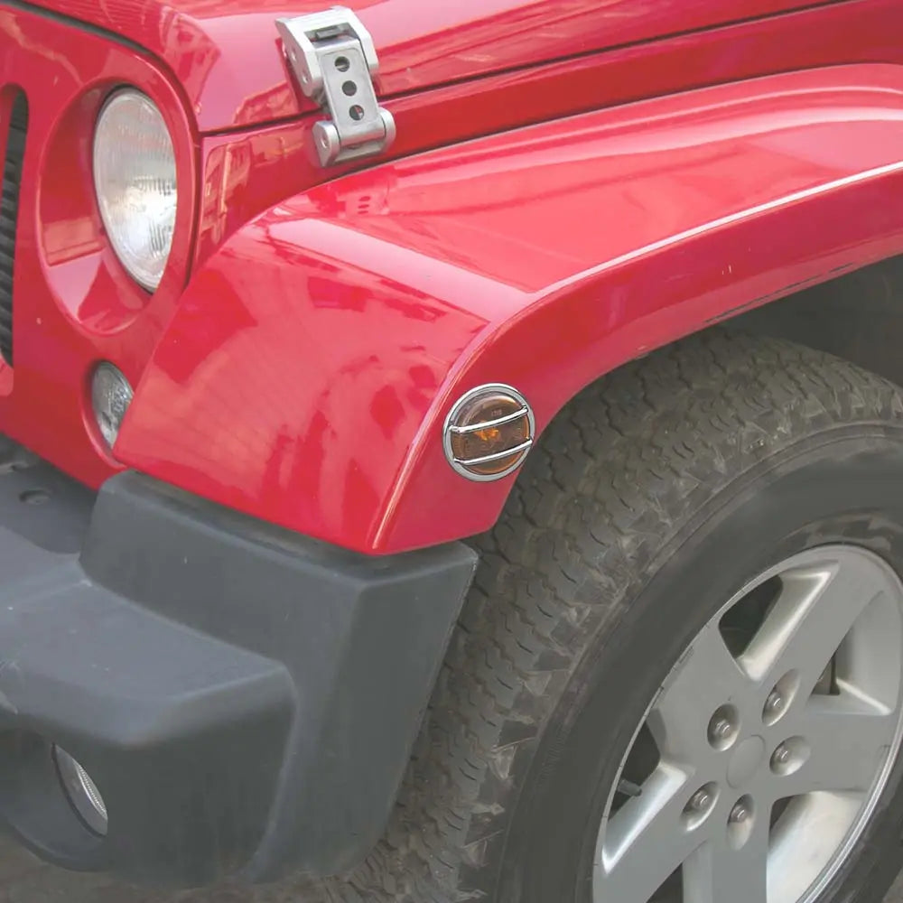 For Jeep Wrangler JK 2007-2018 Wheel Eyebrow Light Lamp Trim Guards