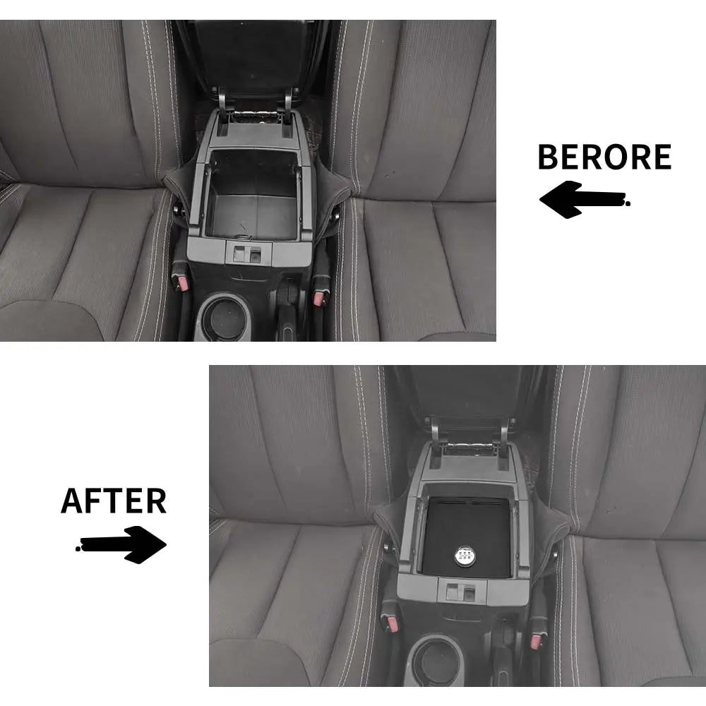 For Jeep Wrangler JK 2011-2018 Center Console Safe Box Armrest Storage Lock Box