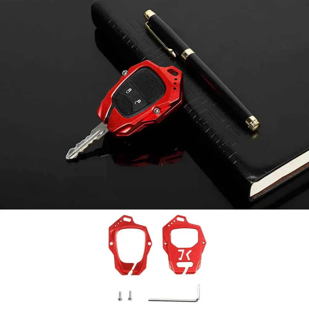 For Jeep Wrangler JK JKU 07-2018/Compass 08-16 / Patriot 11-16 Key Fob Cover Case Trim Shell Protection Aluminum Alloy