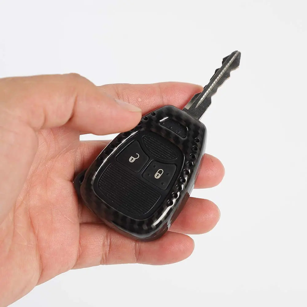 For Jeep Wrangler JK JKU 2007-18 / Compass 2008-16 / Patriot 2011-16 Car Key Fob Cover Case