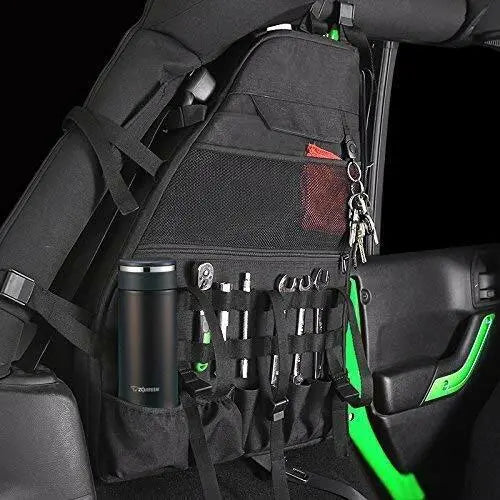 For Jeep Wrangler JK JKU 4 Doors Trunk Roll Bar Storage Bag Cage Multi-Pockets