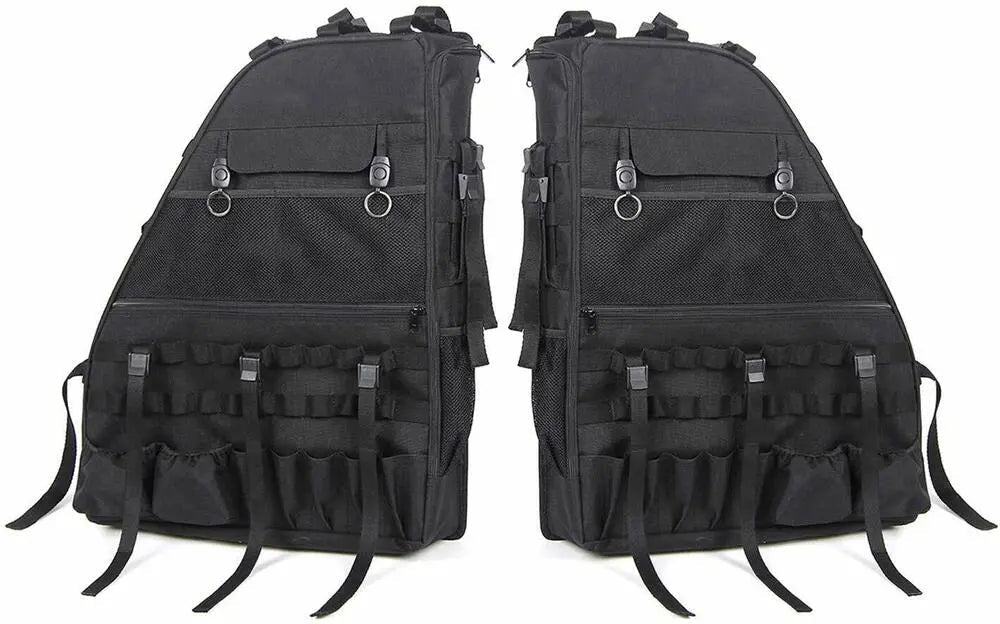 For Jeep Wrangler JK JKU 4 Doors Trunk Roll Bar Storage Bag Cage Multi-Pockets