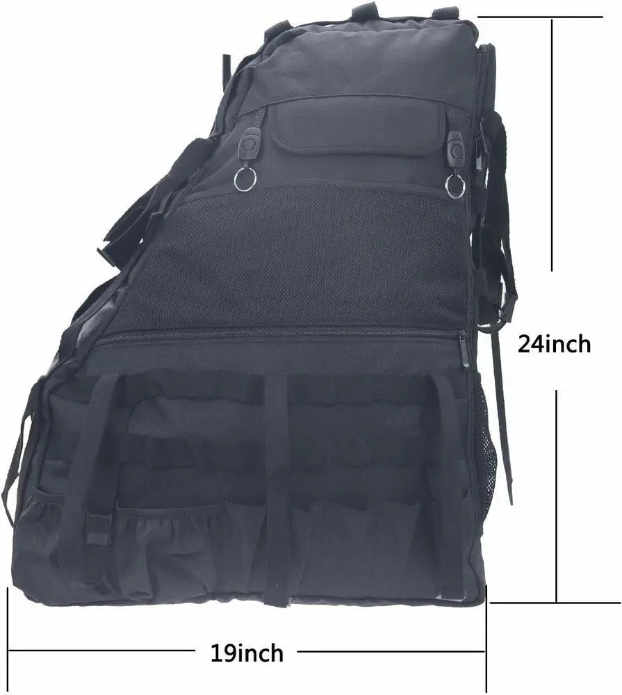 For Jeep Wrangler JK JKU 4 Doors Trunk Roll Bar Storage Bag Cage Multi-Pockets