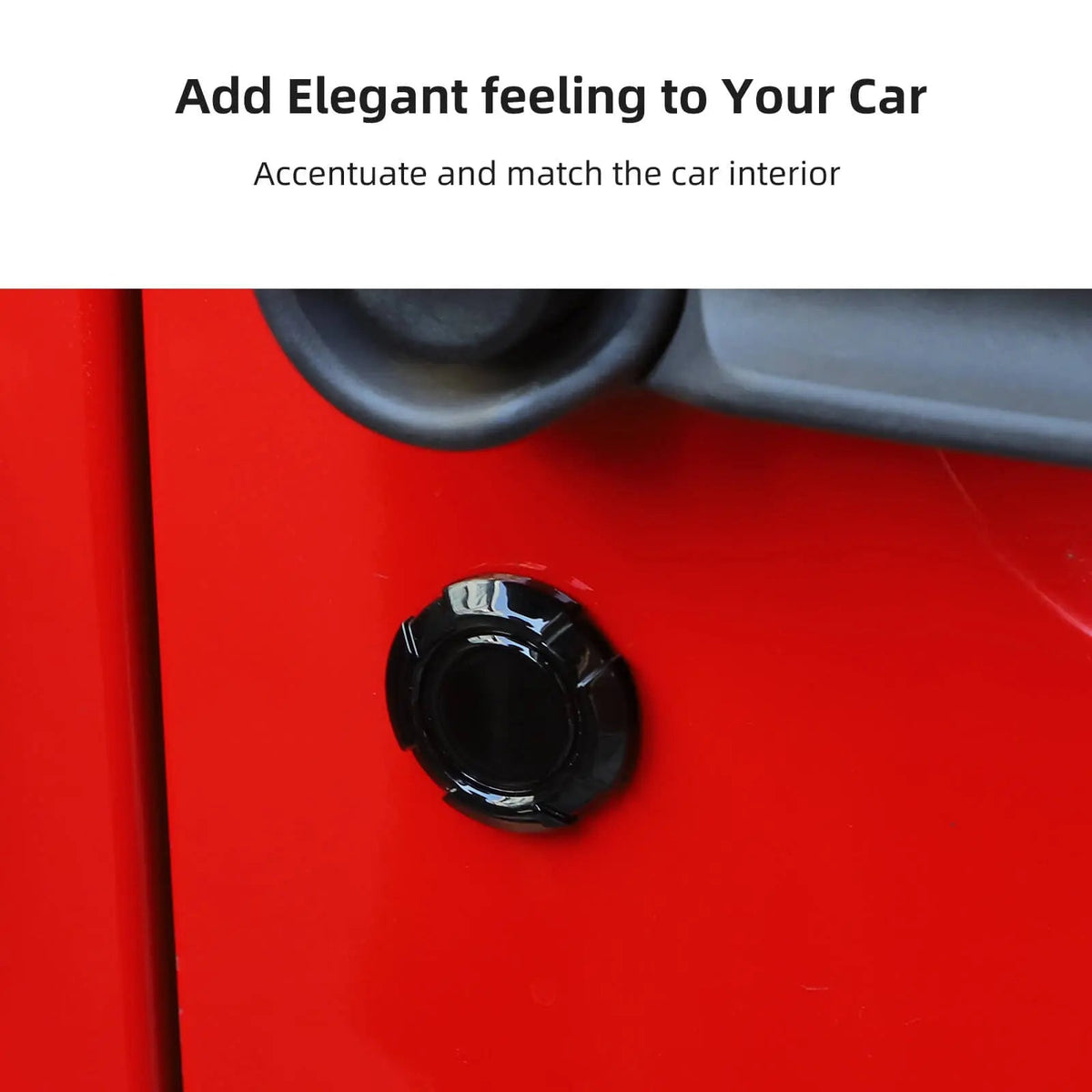 For Jeep Wrangler JK JKU Door Lock Trim Cover ABS 3pc