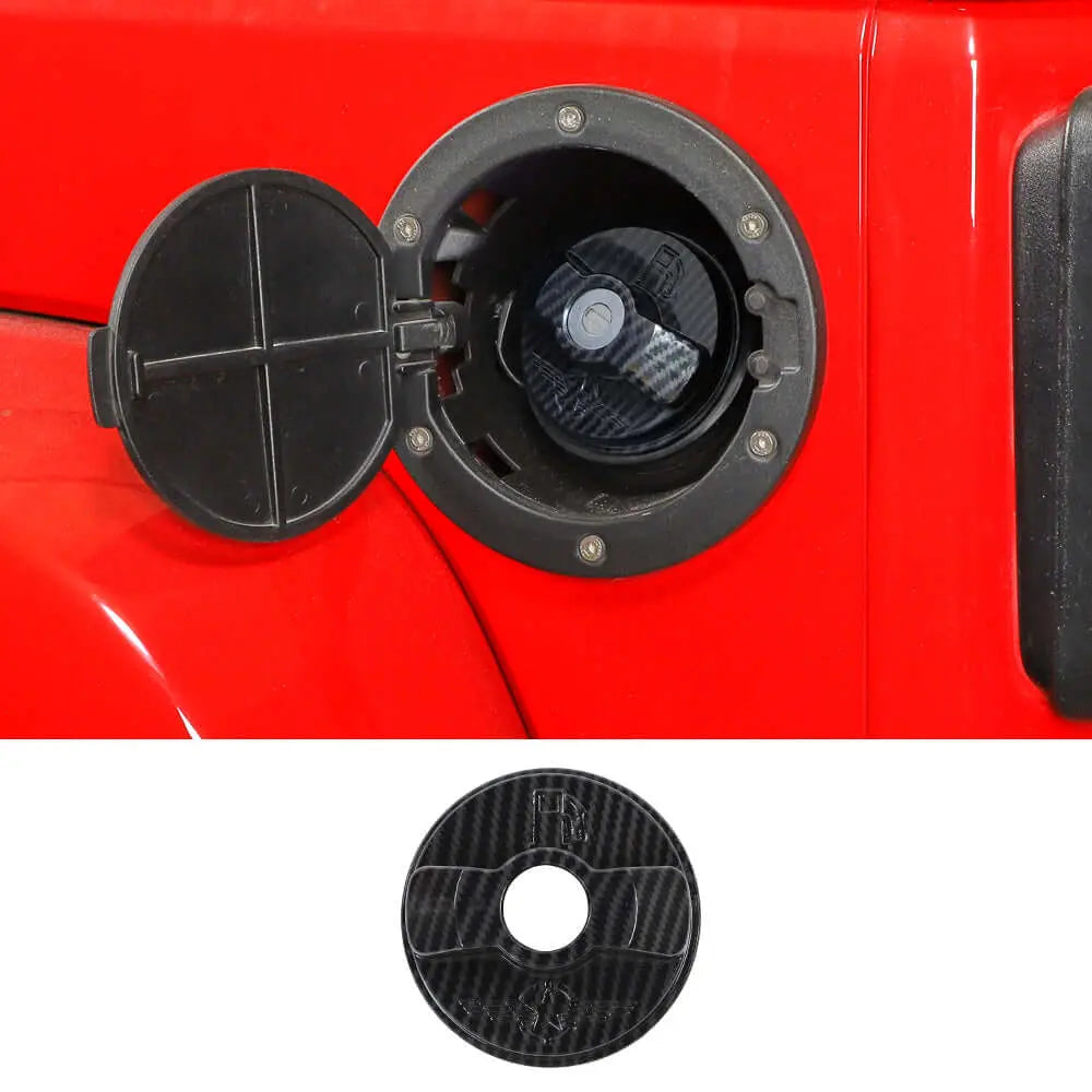 For 2006-2010 Jeep Wrangler JK JKU Fuel Tank Cap Cover Door Gas Filler Trim