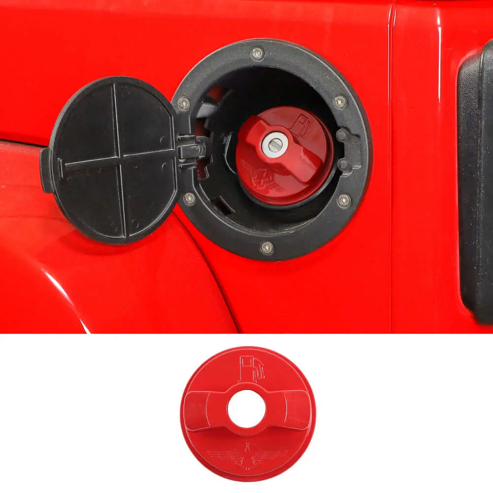 For 2006-2010 Jeep Wrangler JK JKU Fuel Tank Cap Cover Door Gas Filler Trim