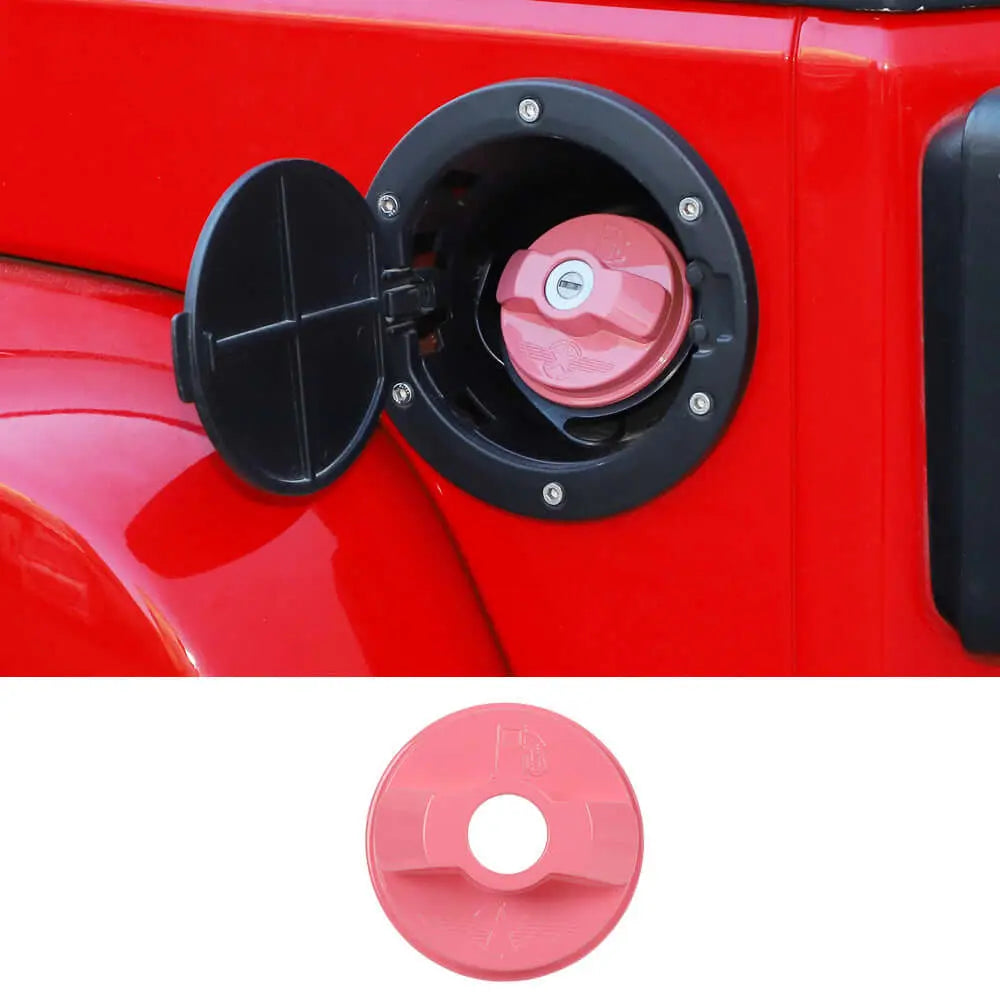 For 2006-2010 Jeep Wrangler JK JKU Fuel Tank Cap Cover Door Gas Filler Trim