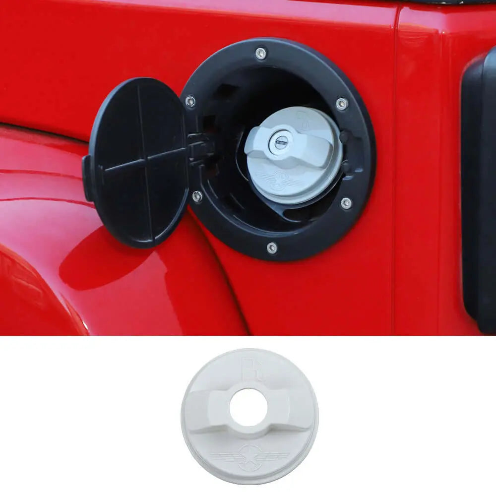 For 2006-2010 Jeep Wrangler JK JKU Fuel Tank Cap Cover Door Gas Filler Trim
