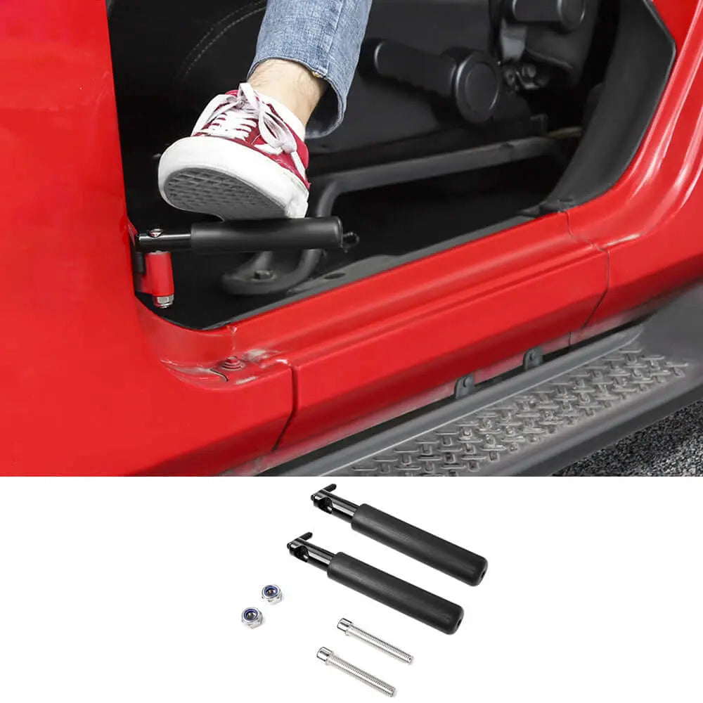 For Jeep Wrangler JK JKU JL JLU JT TJ Foot Pegs Rests Pedal Foot Rest Kick Panel Made of Solid Steel 1 Pair