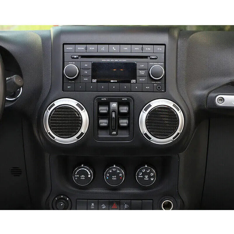 For Jeep Wrangler JK JKU JL JLU & Gladiator JT Dashboard Air Condition Vent Cover Trim Carbon Fiber