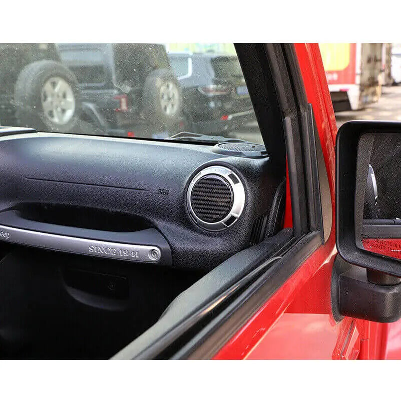 For Jeep Wrangler JK JKU JL JLU & Gladiator JT Dashboard Air Condition Vent Cover Trim Carbon Fiber