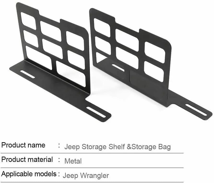 For Jeep Wrangler JK JKU JL TJ Trunk Rack Shelves & Camping Mat Tool Kit Storage