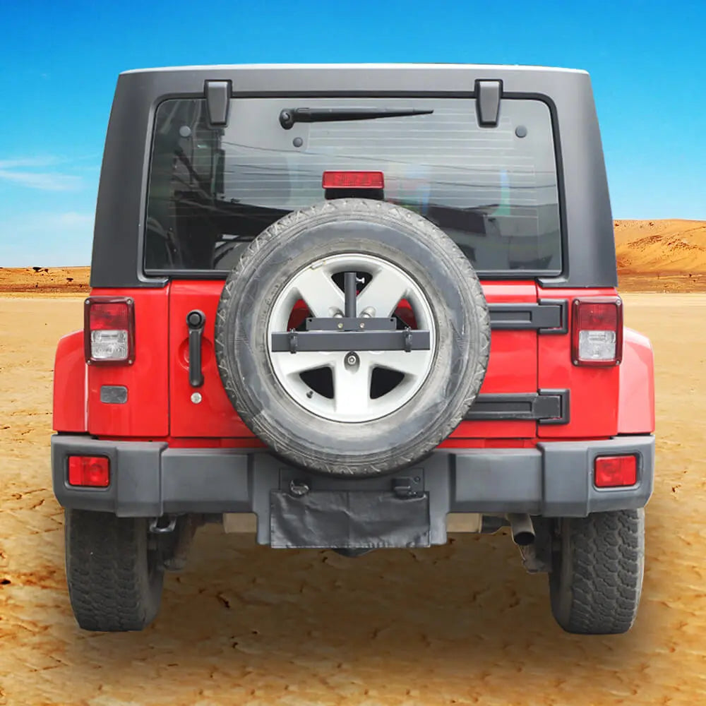 For Jeep Wrangler JK JKU Multi-function Spare Tire Flag Pole License Plate holder Mount