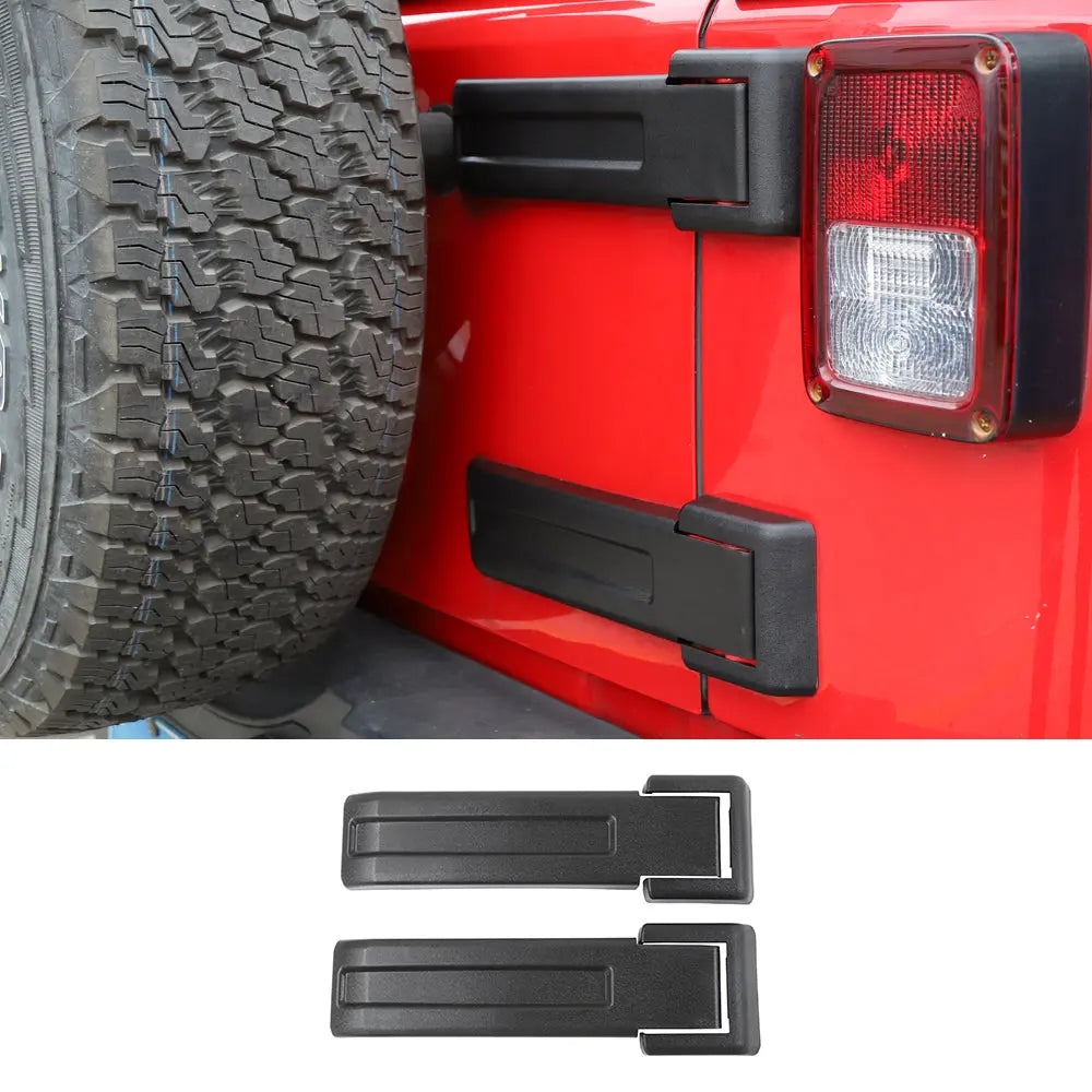 For Jeep Wrangler JK JKU Tailgate Hinge Cover Spare Tire Rear Original Style Door Hinge Liftgate Trim