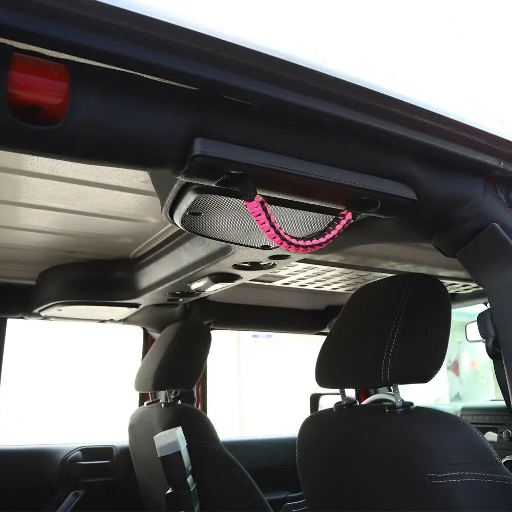 For 2007-2018 Jeep Wrangler JK JKU Top Roll Bar Grab Handles Paracord Grip Narrow Handle