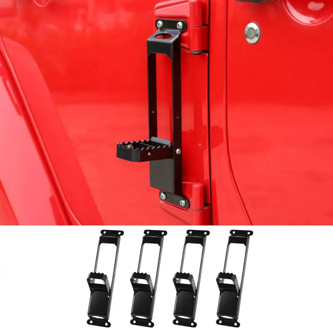 For Jeep Wrangler JK JKU Wrangler JL JLU & Gladiators JT Door Hinge Step Foot Peg Pedal Foldable