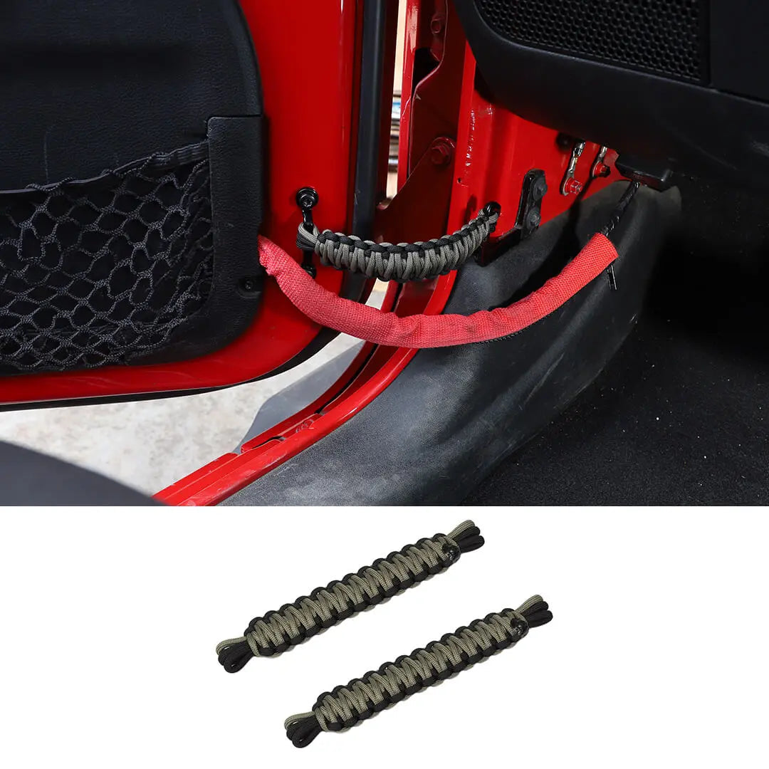 For Jeep Wrangler JK JKU YJ TJ CJ Door Limiting Straps Swing Door Check Stopper（2 pcs）
