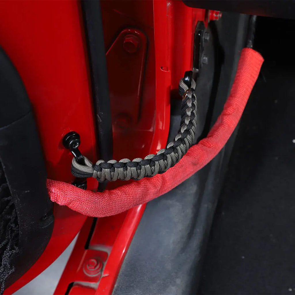 For Jeep Wrangler JK JKU YJ TJ CJ Door Limiting Straps Swing Door Check Stopper（2 pcs）