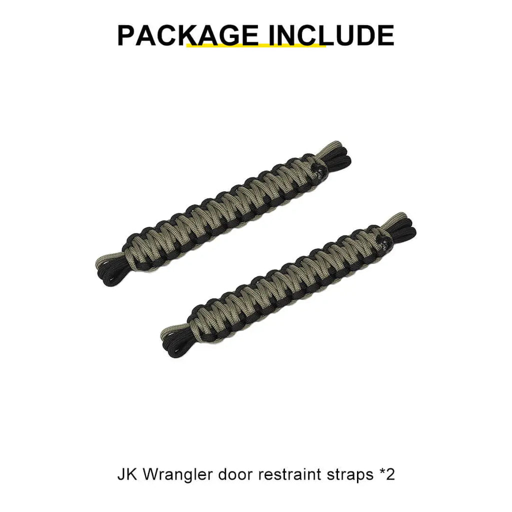 For Jeep Wrangler JK JKU YJ TJ CJ Door Limiting Straps Swing Door Check Stopper（2 pcs）