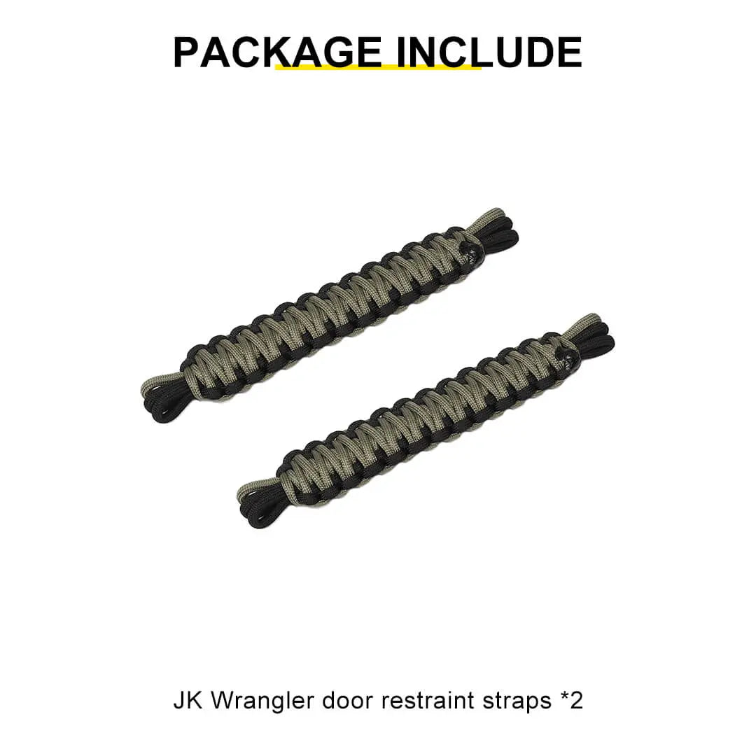For Jeep Wrangler JK JKU YJ TJ CJ Door Limiting Straps Swing Door Check Stopper（2 pcs）