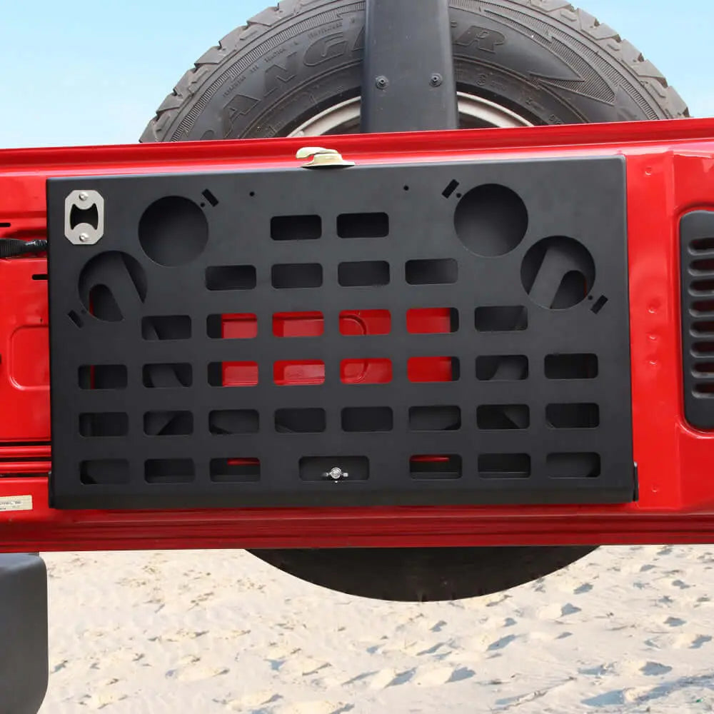 For Jeep Wrangler JK JL 2/4 Door Tailgate Table Metal Storage Rack Foldable Cargo Shelf