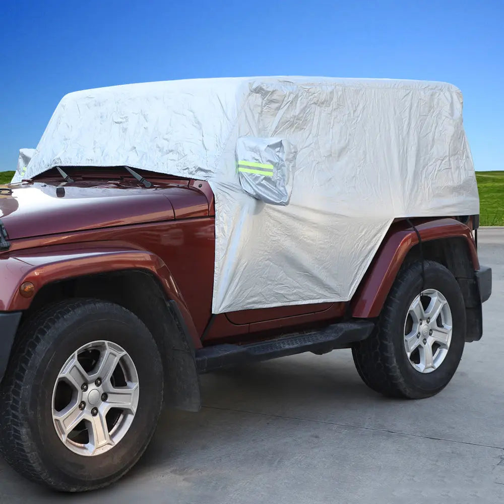 For Jeep Wrangler JK JL 2Door Car Rain Snow Cover Windproof Dustproof UV Protection Sunshade