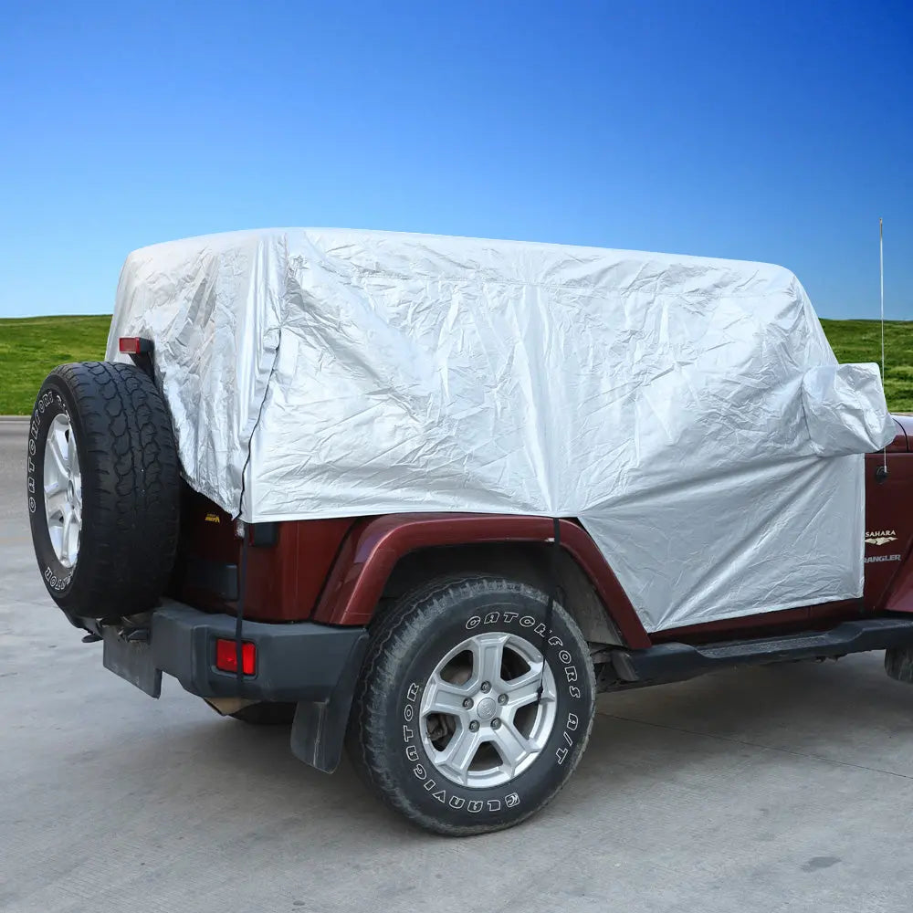 For Jeep Wrangler JK JL 2Door Car Rain Snow Cover Windproof Dustproof UV Protection Sunshade