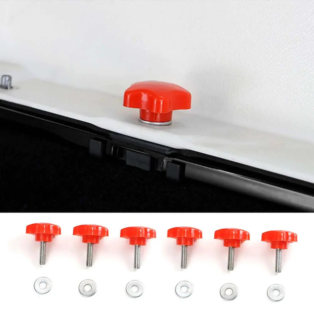 For Jeep Wrangler JK JL 4-Door 6x Hardtop Quick Removal Bolts Thumb Screws