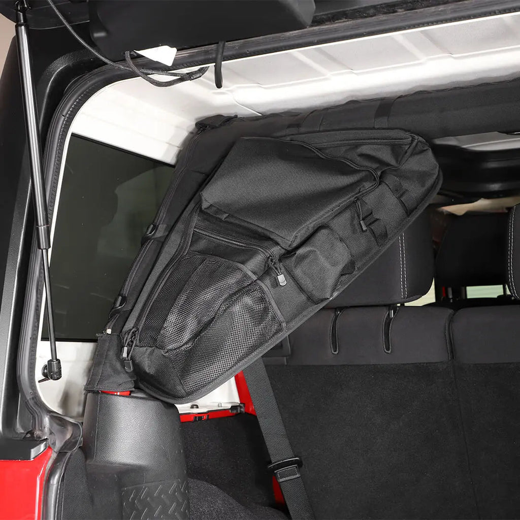 For Jeep Wrangler JK JL 4-Door Version Interior Roll Bar Storage Bag Organizer Multi-Pocket  Accessories