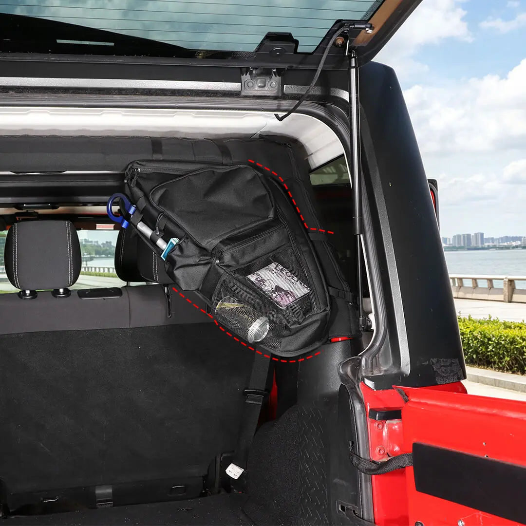 For Jeep Wrangler JK JL 4-Door Version Interior Roll Bar Storage Bag Organizer Multi-Pocket  Accessories