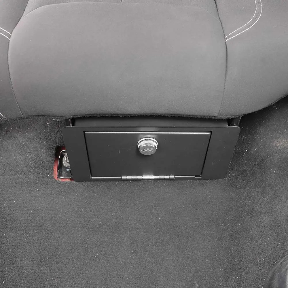 For Jeep Wrangler JK/JL 4-Dr Rear Under Seat Security Storage Organizer Lock Box