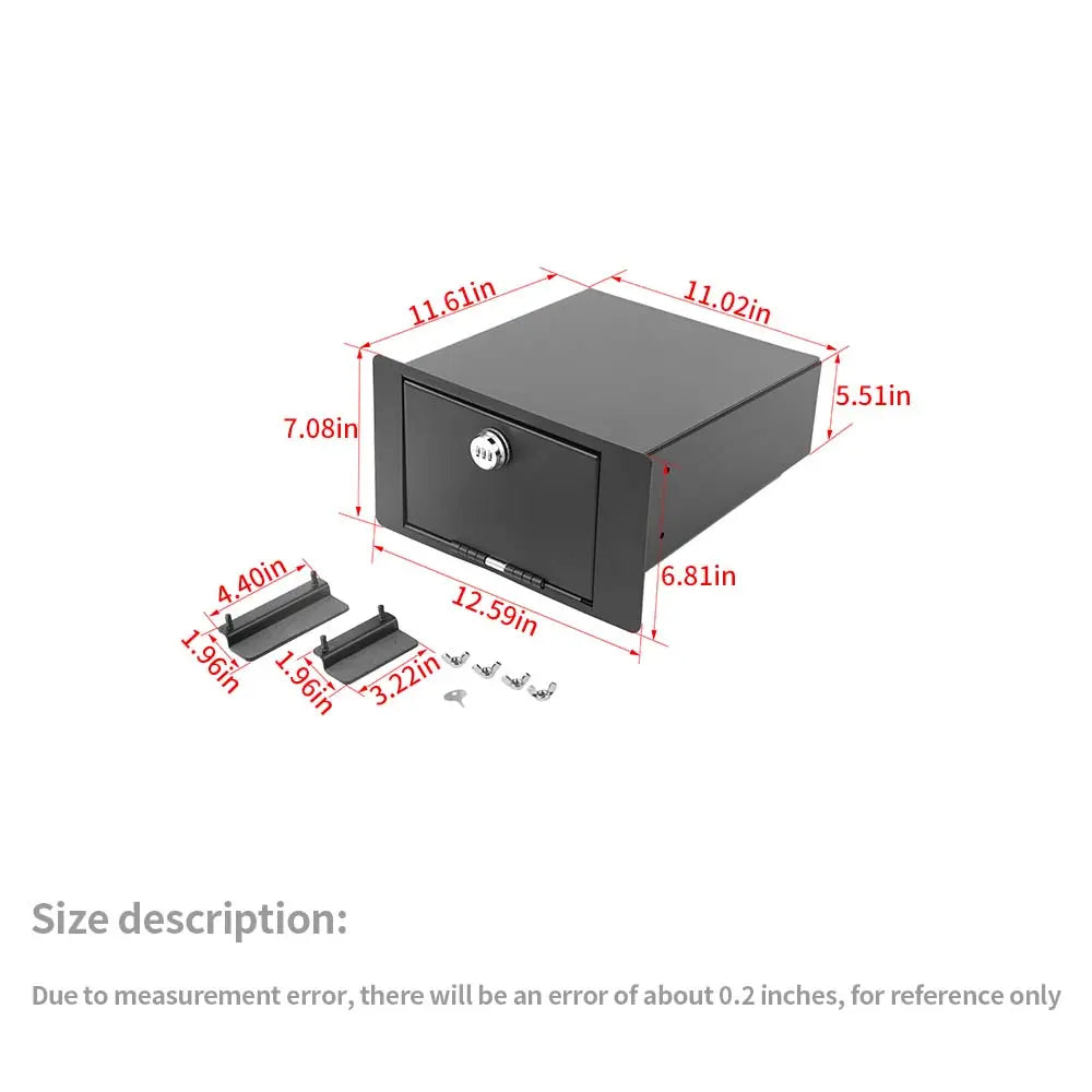 For Jeep Wrangler JK/JL 4-Dr Rear Under Seat Security Storage Organizer Lock Box
