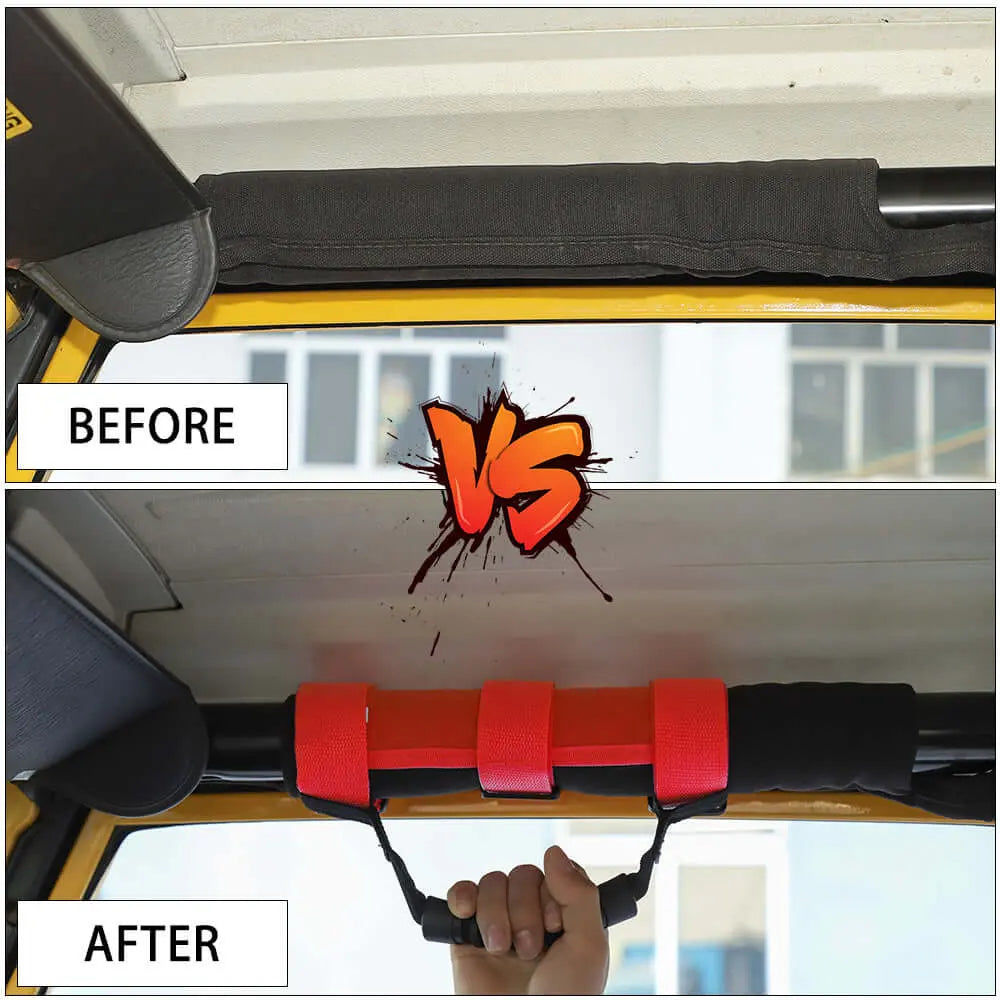 For Jeep Wrangler JK JL CJ YJ TJ JT 4PCS Top Roll Bar Grab Handles